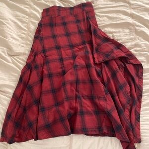 Joyfolie Mia Joy Irma skirt in Red Navy Plaid size 12